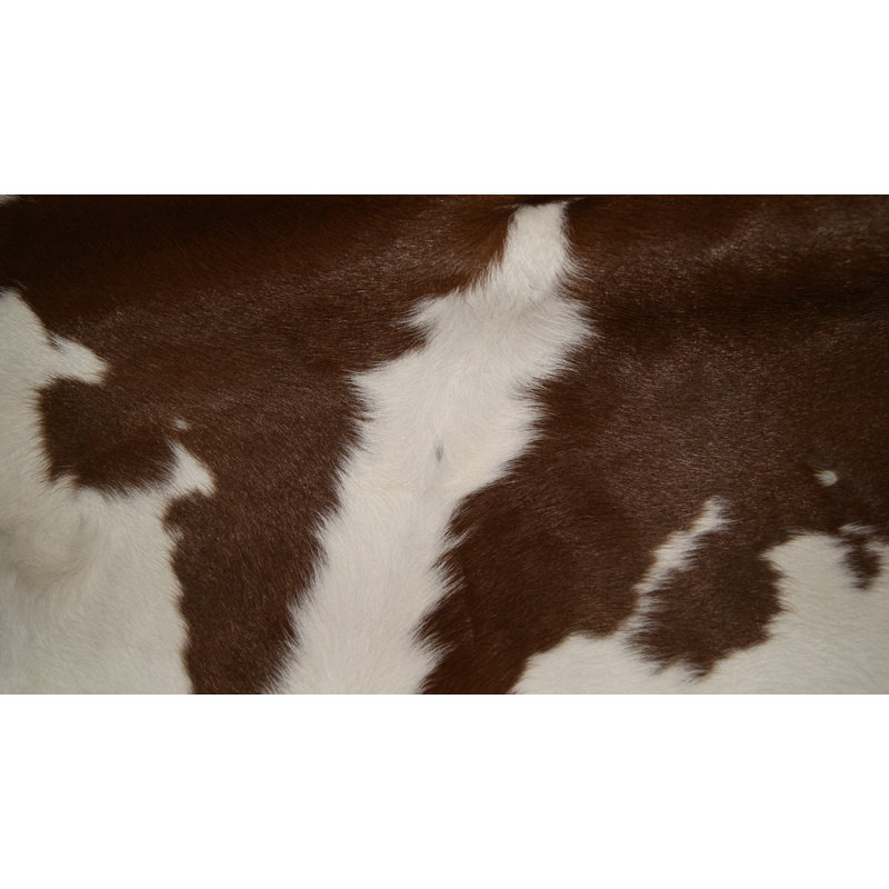Tapis décoratif en veau naturel Natural Home Decor | 1 pièce | Brun / blanc | 2 pi x 3 pi