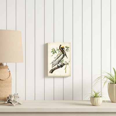 Pélican brun, peinture sur toile