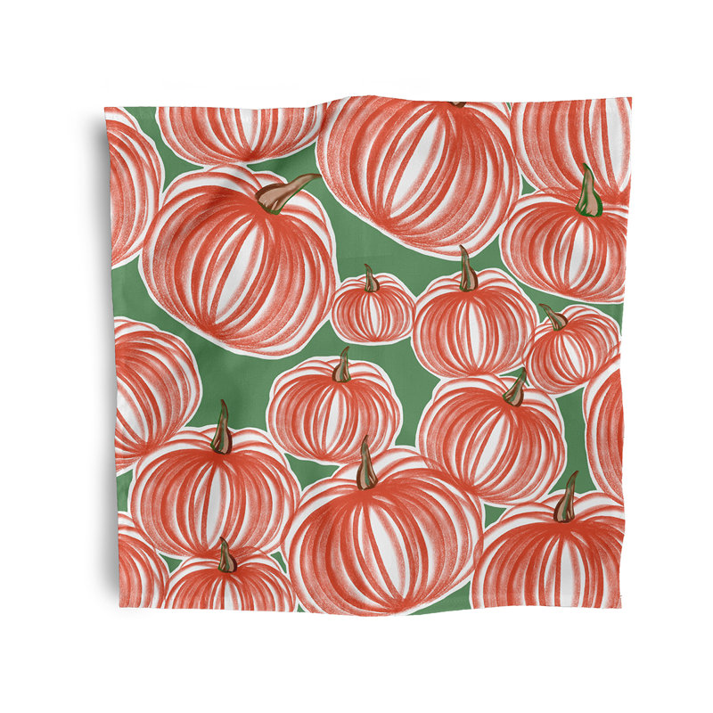 Sabio Polyester Rustic Napkins, Orange/Green