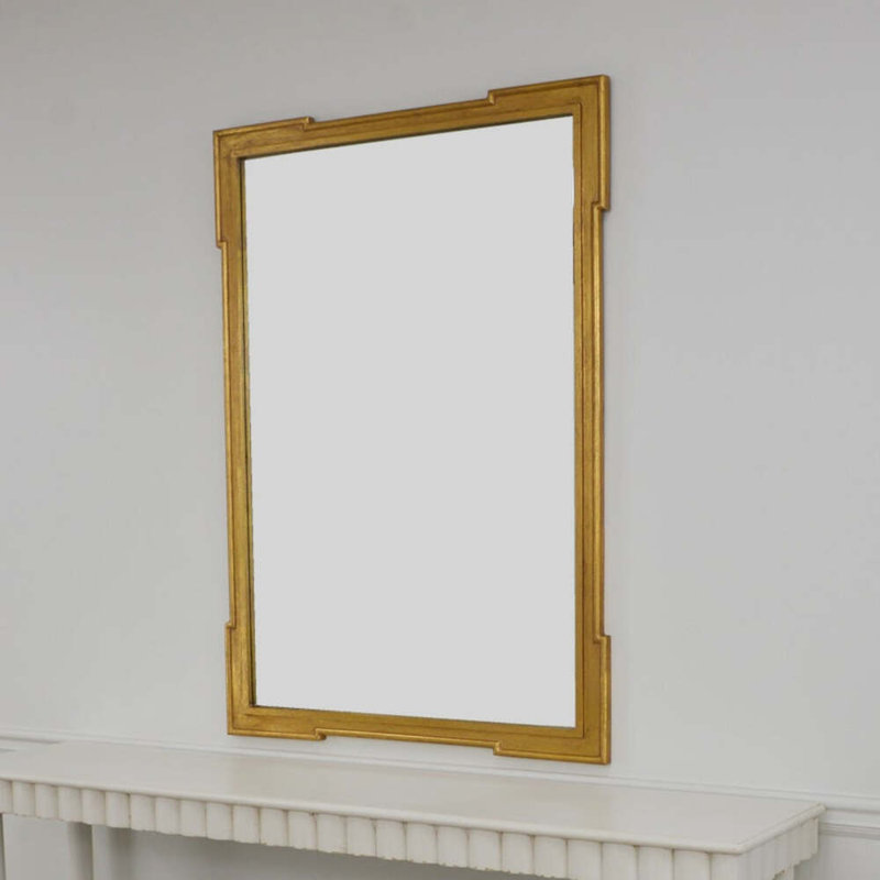 Pari Flat Wall Mirror, Gold Leaf
