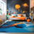 Giersz Performance Galaxy Blue/Yellow/Red Indoor&Outdoor Multi Area Rug-1259618973