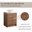 Meuble-lavabo simple 24,07 po avec plateau en pierre Kanesia