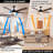 Aubyn 52 " Dimmable  Bllack Ceiling Fan with LED Lights and Remote Control