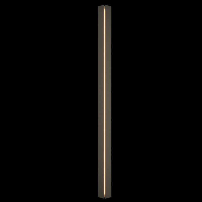 Gallery Steel Metal LED Flush Mounted Sconce, Sterling, 59" H x 4.3" W x 3.4" D