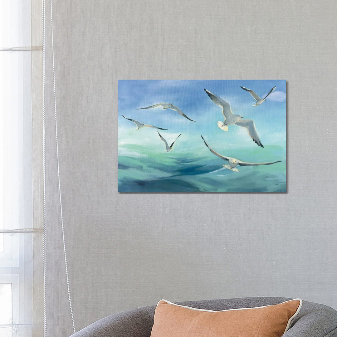 Sea Flight by Julia Purinton - Wrapped Canvas Painting