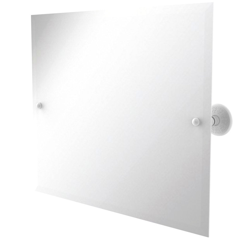 Marchmont Wall Mirror, Matte White, 21" H x 26" W