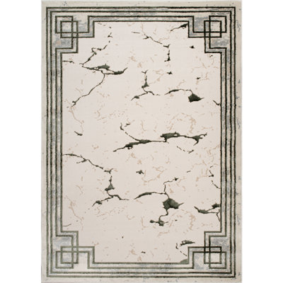 Monaco Series Abrstract Black/Gray/Ivory/Beige Area Rug