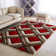 Corey-Leigh Abstract Shag Orange/Brown Area Rug