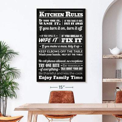 " Chalkboard Kitchen Rules " by NoirFontistry