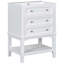 Meuble-lavabo de salle de bain moderne avec lavabo, armoire de rangement avec tiroir et une tablette ouverte, armoire d'appoint