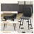 Upholstered Side Chairs With Metal Legs,Armless Dining Chair For Living Room,Kitchen,Dining Room-1312306676-1325694422