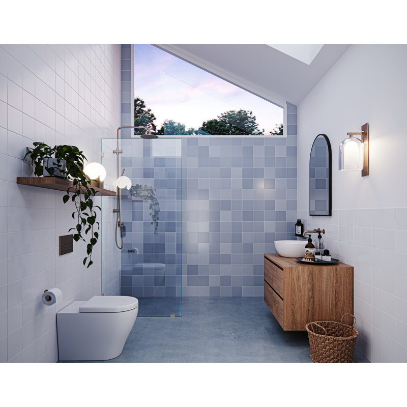 Vela 29 in. x 78 in. Fully Frameless Single Fixed Shower Panel, Brushed Bronze