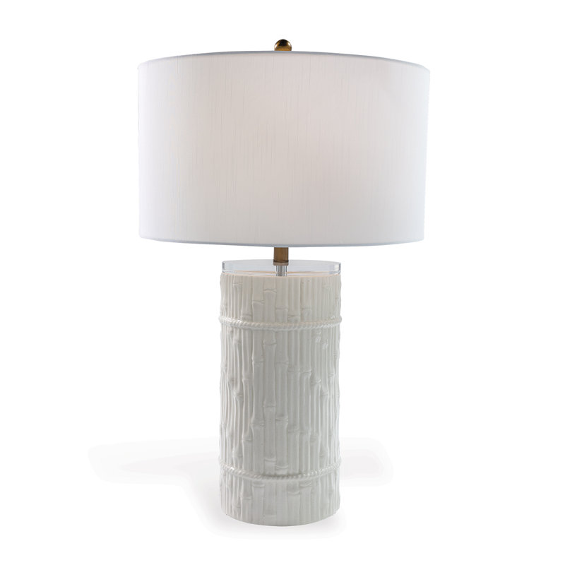 Bamboo Cylinder Lamp, Cream