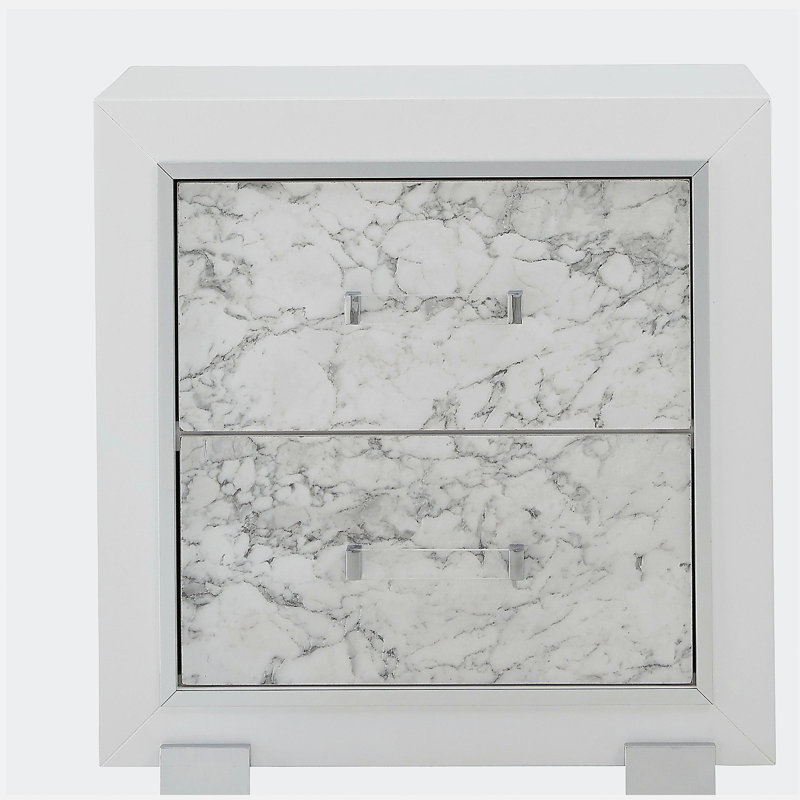 SKYE MARBLE WHITE NIGHTSTAND