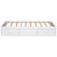 Lit simple en bois massif et 3 rangements - blanc pour une belle structure de chambre fonctionnelle à 3 tiroirs qui répond à vos besoins