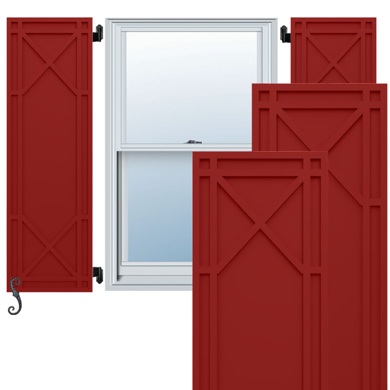 Volets EnduraCore, Rouge feu, H 74 po, L 18 po