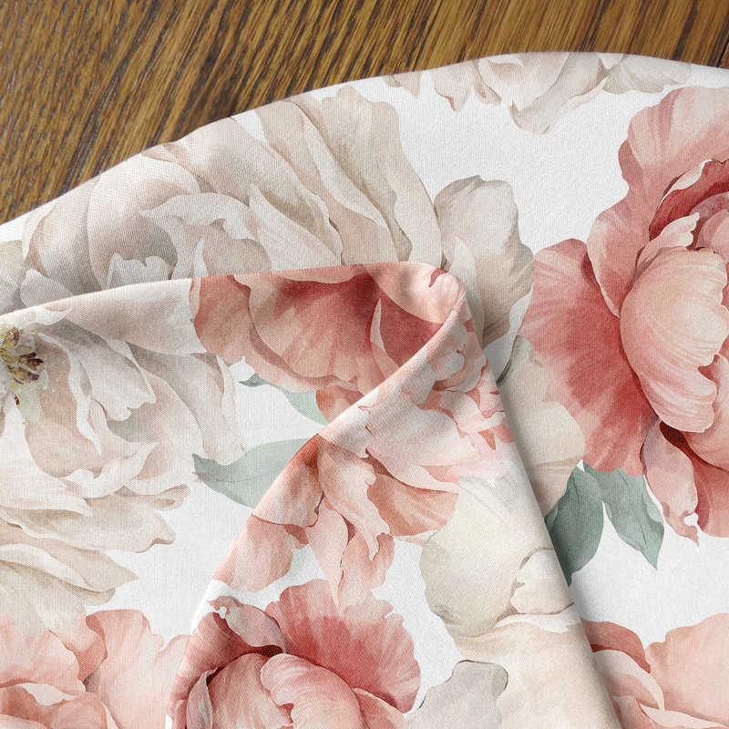 Ensemble de sac de couchage pivoine et jardin rose et ivoire
