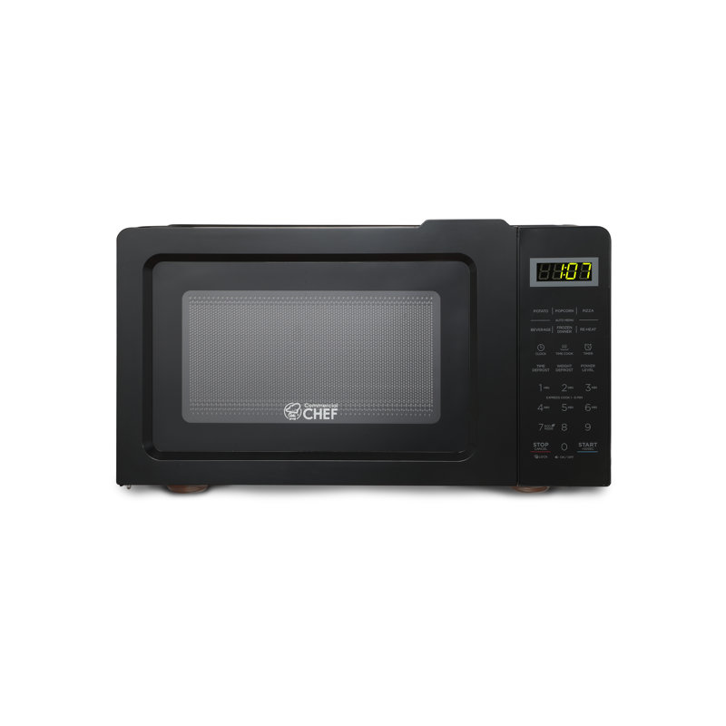 CHM Series COMMERCIAL CHEF 0.7 Cu.Ft Microwave with 10 Power Levels, Black