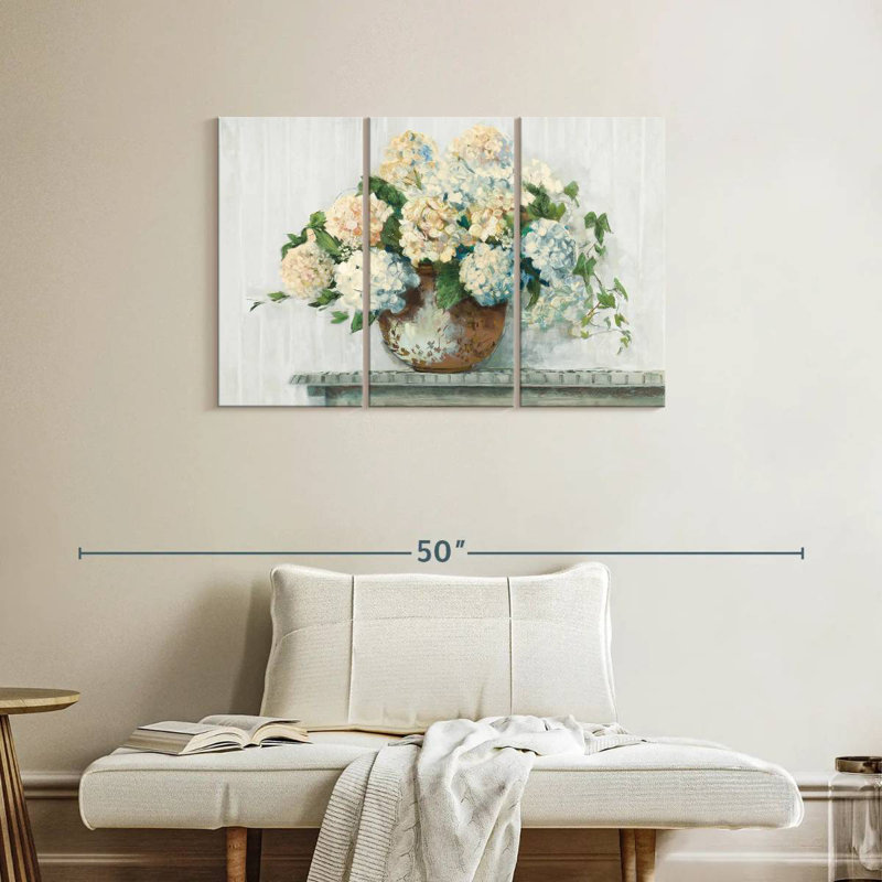Harnek blanc hortensia blanc, H 24 po x l 38 po