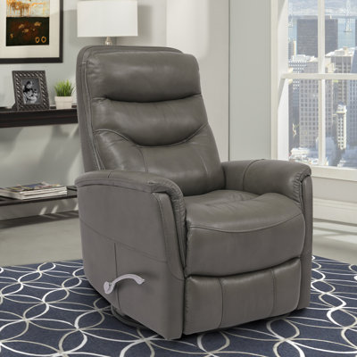 Akeelah 30" W Genuine Leather Manual Swivel Recliner (Set of 2)