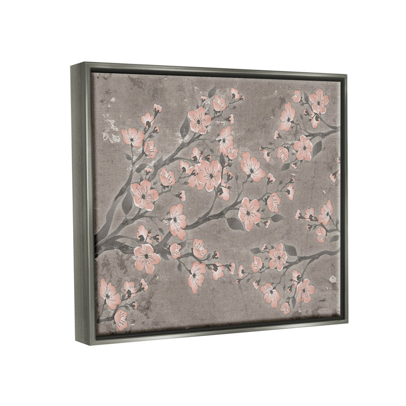 «Cherry Blossom», giclée par Diane Stimson, Cadre flottant gris lustré, H 17 po x l 21 po x P 1,7 po