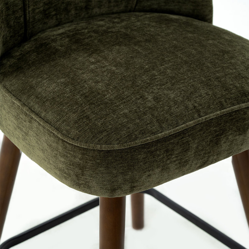 Tabouret de bar rotatif 25,5 po, Vert