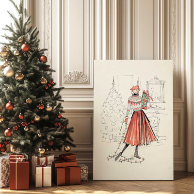 Festive Fashionista I Print on Canvas