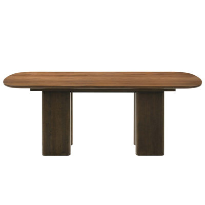 Rectangular Table, Chenille & Walnut