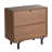 Irida Farmhouse  Accent Wooden 2-Door Storage Cabinet With Circle Pattern And Radioactive Wood Lines