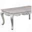 Table basse de style traditionnel en bois avec finition argentée