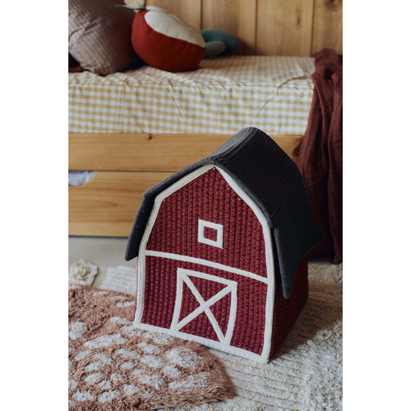 Growing Up On A Farm Handmade Fabric Decorative Basket