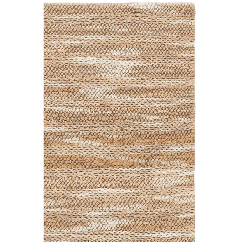 Natural Fiber Couture 101 Hand Loomed Jute/Cotton Rug in Natural, Square 6'