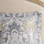 Housse de couette 5 pièces en coton gris pour très grand lit avec literie pour la chambre à coucher avec coussins décoratifs-120478383