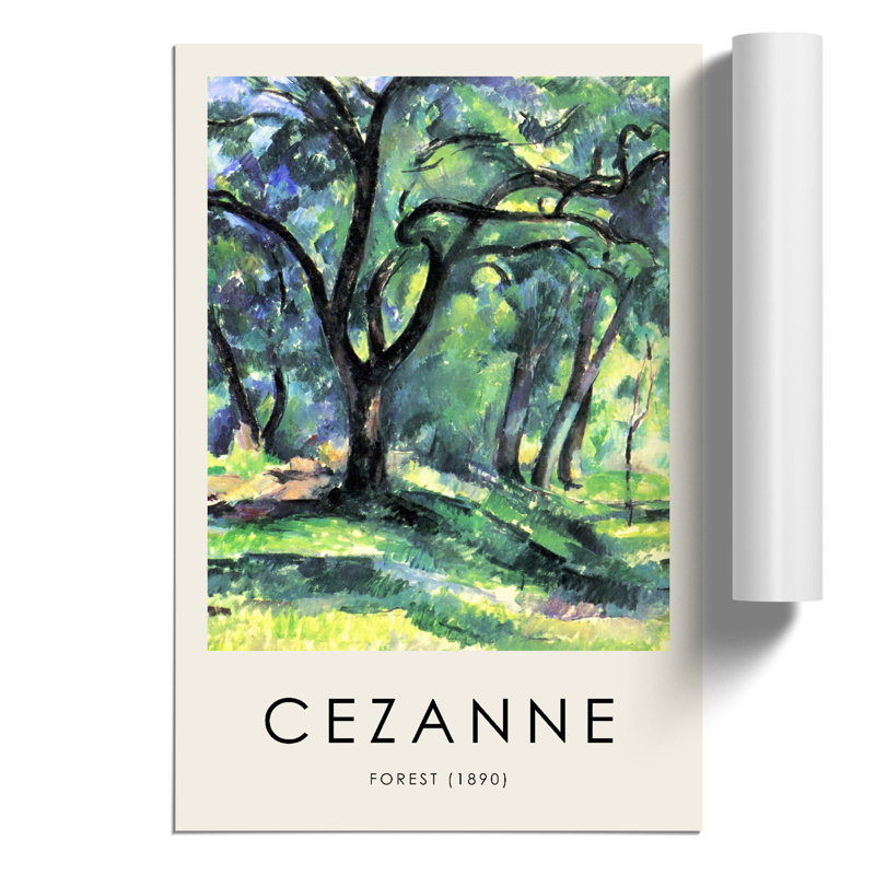 In The Woods by Paul Cezanne - No Frame Painting, 30cm H x 21cm W x 0.1cm D