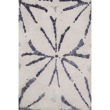 Contemporary Hand Knotted Geometric Shapes Area Rug
