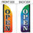 4' Heavy Duty Open Gradient Double Sided 48'' H x 16'' W Polyester Feather Banner