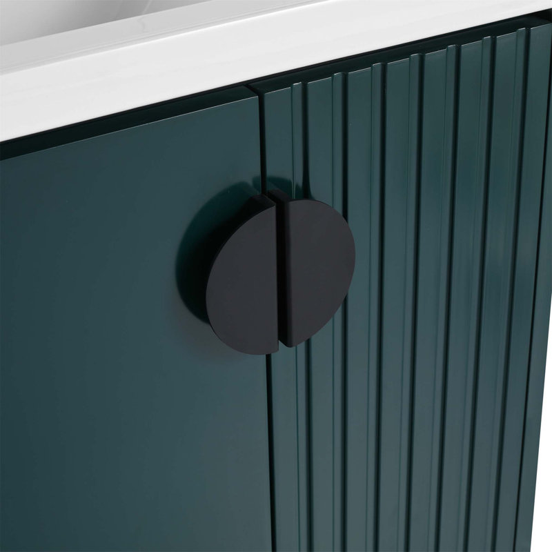 Ensemble de meuble-lavabo simple 18,5 po avec plateau Drood, Noir