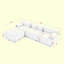 Canapé modulaire modulaire, capitonnage à boutons et bricolage, canapé en L avec repose-pieds réversible-379498080