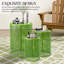 Ensemble de 3 tables d'appoint extérieures empilables en métal