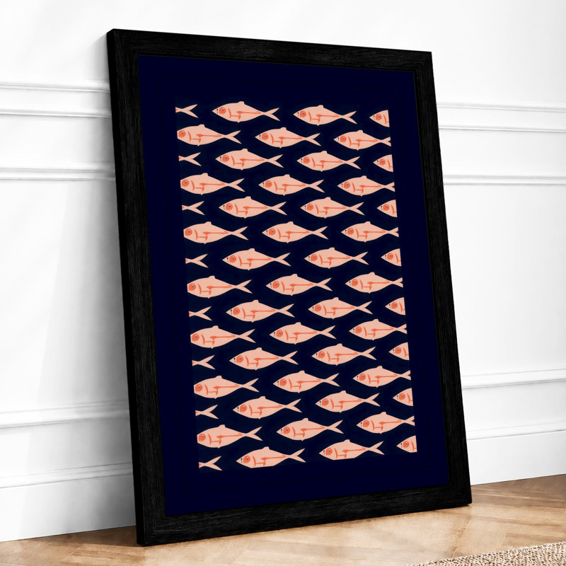 Swimming Pattern Modern - Print, A1 - 84.1 x 59.4 cm, Black