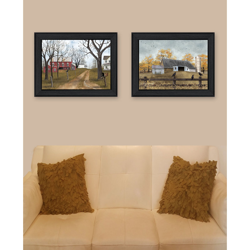 Set Of Two Country Roads Print Wall Art