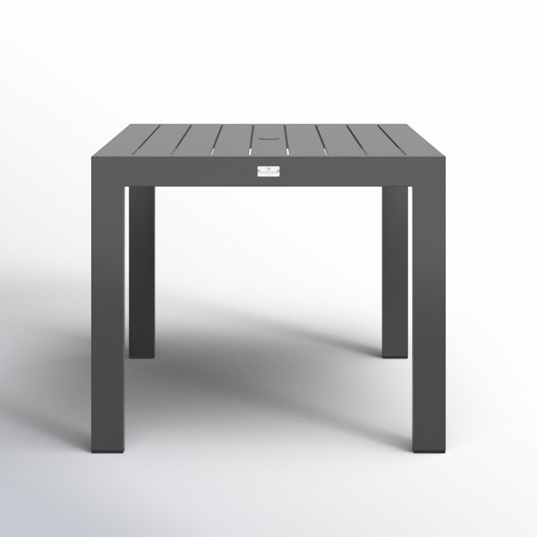 Bisharah 35.5'' Metal Outdoor Dining Table