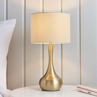 Teneyck 42Cm Brass Table Lamp Set