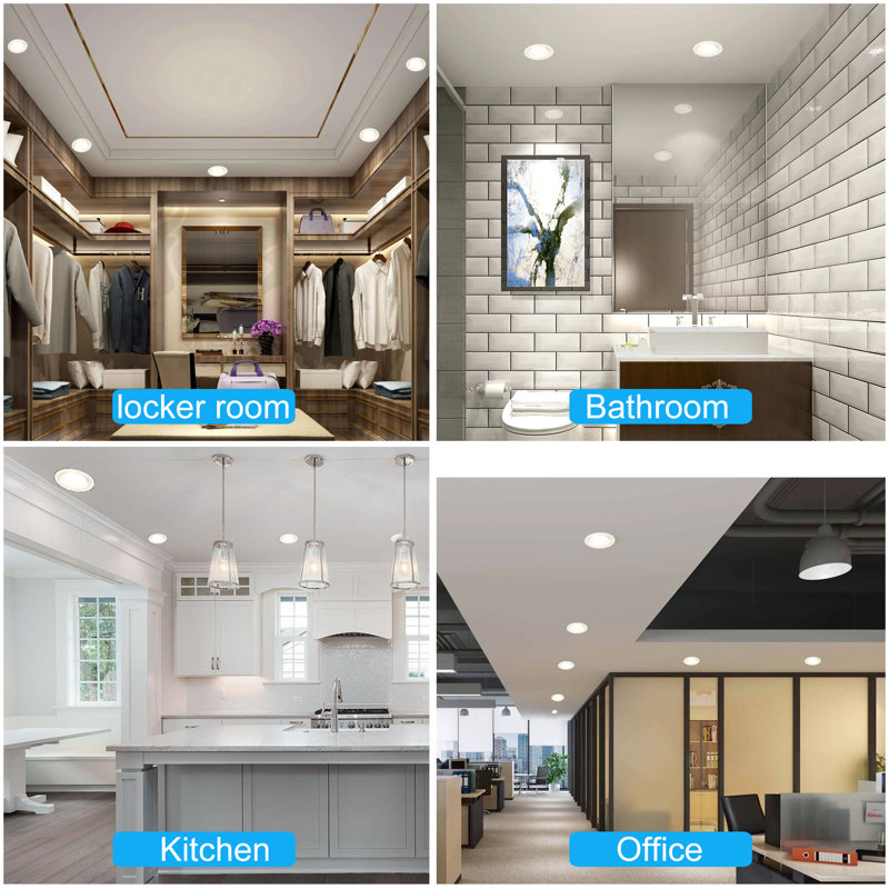 7.3'' 15 Watt Dimmable Air-Tight IC Rated LED Retrofit Recessed Lighting Kit