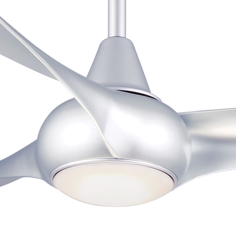 52" Silver LED Ceiling Fan with Remote and Light Kit