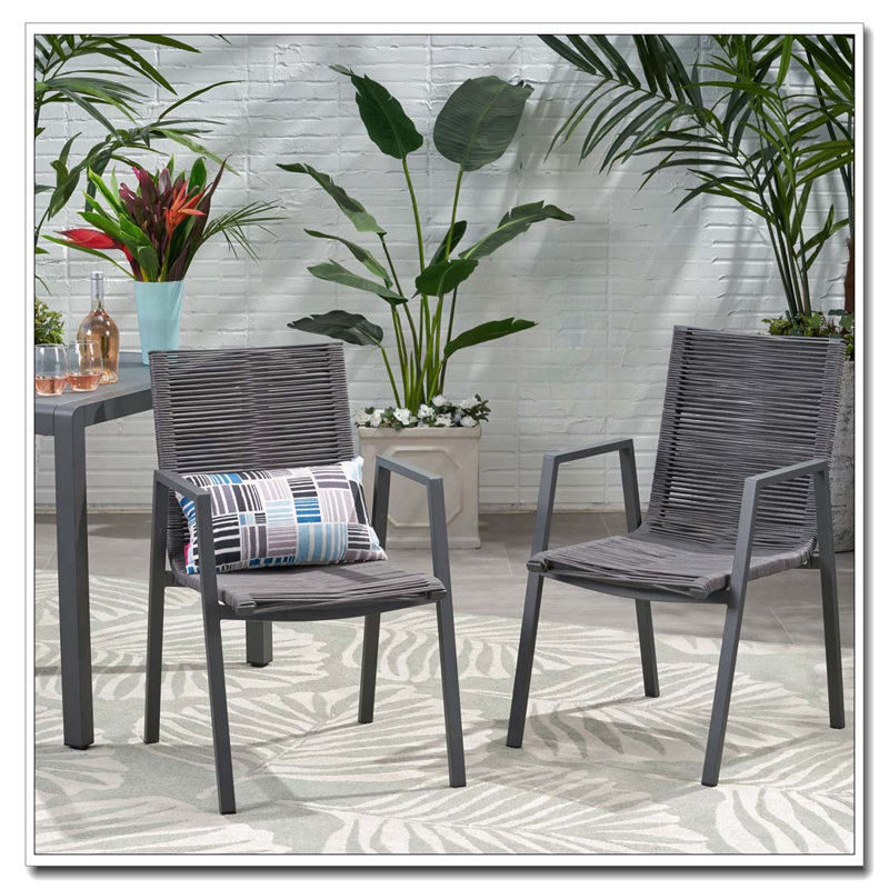 Outdoor Modern Aluminum Chair, taupe