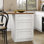 Meuble bas standard HOMEIBRO Cozy Design, 61 cm (L) x 61 cm (P) x 88 cm (H), en contreplaqué blanc Shaker, prêt à assembler