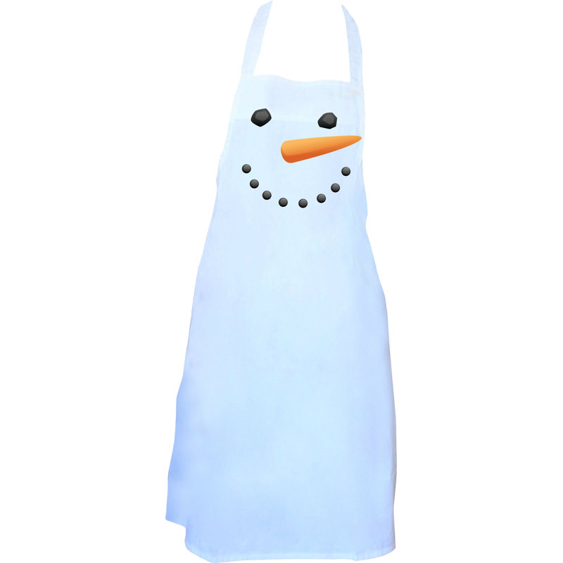 Tablier de visage 100% coton bonhomme de neige