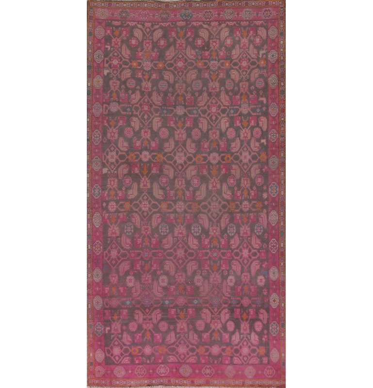Tapis de couloir traditionnel en laine surteint 4 x 9