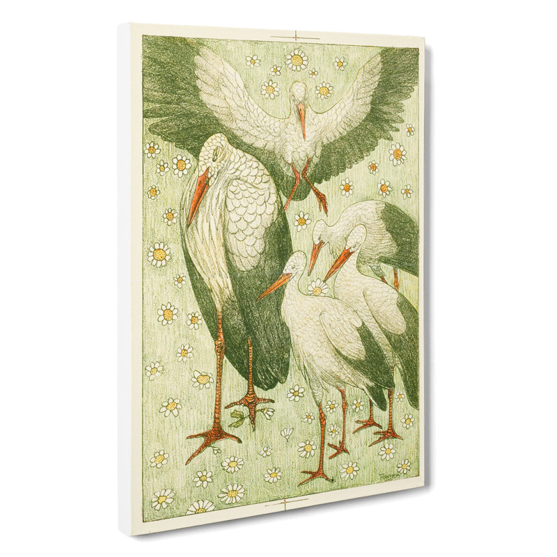 Five Storks by Theo Van Hoytema - Wrapped Canvas, 76cm H x 50cm W x 3cm D